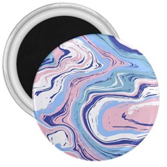 Rose And Blue Vivid Marble Pattern 11 3  Magnets by goljakoff