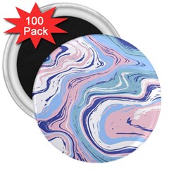 Rose And Blue Vivid Marble Pattern 11 3  Magnets (100 Pack) by goljakoff