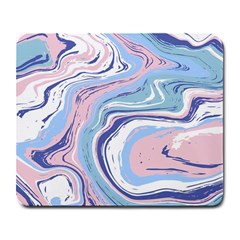 Rose And Blue Vivid Marble Pattern 11 Large Mousepads by goljakoff