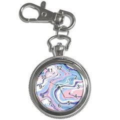 Rose And Blue Vivid Marble Pattern 11 Key Chain Watches by goljakoff