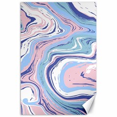 Rose And Blue Vivid Marble Pattern 11 Canvas 24  X 36  by goljakoff