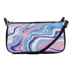 Rose And Blue Vivid Marble Pattern 11 Shoulder Clutch Bag by goljakoff