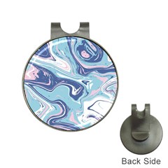 Blue Vivid Marble Pattern 12 Hat Clips With Golf Markers by goljakoff