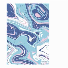 Blue Vivid Marble Pattern 12 Small Garden Flag (two Sides) by goljakoff