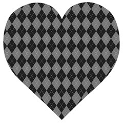 Black Diamonds Wooden Puzzle Heart
