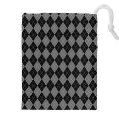 Black Diamonds Drawstring Pouch (5xl) by ArtsyWishy