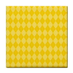 Yellow Diamonds Tile Coaster