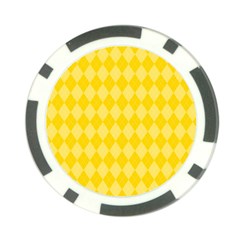 Yellow Diamonds Poker Chip Card Guard (10 Pack) by ArtsyWishy