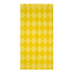 Yellow Diamonds Shower Curtain 36  X 72  (stall)