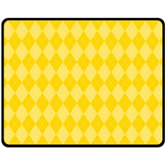 Yellow Diamonds Double Sided Fleece Blanket (medium)