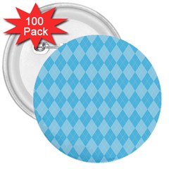 Baby Blue Design 3  Buttons (100 pack) 