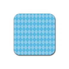 Baby Blue Design Rubber Coaster (Square) 