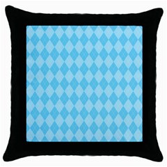 Baby Blue Design Throw Pillow Case (black) by ArtsyWishy