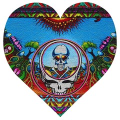 Grateful Dead Wallpapers Wooden Puzzle Heart by Sapixe