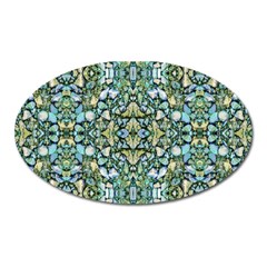 Stones Ornament Mosaic Print Pattern Oval Magnet by dflcprintsclothing