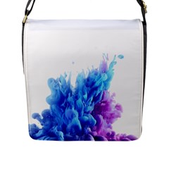 Abstract smoke Flap Closure Messenger Bag (L)