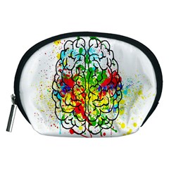 Brain Mind Psychology Idea Hearts Accessory Pouch (medium) by Amaryn4rt