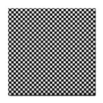 Black And White Checkerboard Background Board Checker Tile Coaster Front