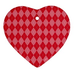 Red Diamonds Ornament (heart) by ArtsyWishy