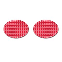 Red Diamonds Cufflinks (oval)