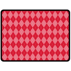 Red Diamonds Fleece Blanket (large)  by ArtsyWishy