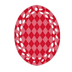 Red Diamonds Ornament (oval Filigree)