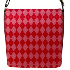 Red Diamonds Flap Closure Messenger Bag (s) by ArtsyWishy