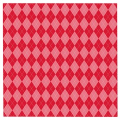 Red Diamonds Wooden Puzzle Square by ArtsyWishy