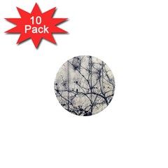 Black And White Botanical Motif Artwork 2 1  Mini Magnet (10 pack) 