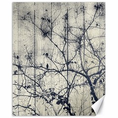 Black And White Botanical Motif Artwork 2 Canvas 16  x 20 