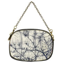 Black And White Botanical Motif Artwork 2 Chain Purse (Two Sides)