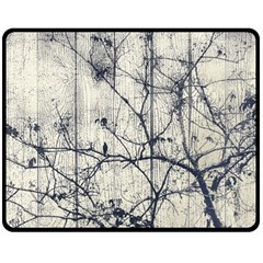 Black And White Botanical Motif Artwork 2 Fleece Blanket (medium)  by dflcprintsclothing