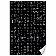 Alchemical Symbols - Collected Inverted Canvas 20  X 30  by WetdryvacsLair