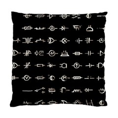 Electrical Symbols Callgraphy Short Run Inverted Standard Cushion Case (one Side) by WetdryvacsLair