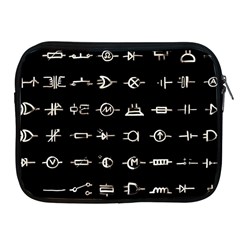 Electrical Symbols Callgraphy Short Run Inverted Apple Ipad 2/3/4 Zipper Cases by WetdryvacsLair