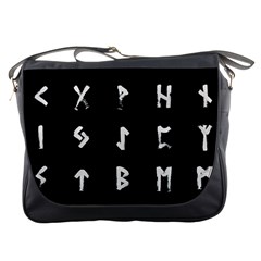 Elder Futhark Rune Set Collected Inverted Messenger Bag by WetdryvacsLair