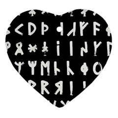 Complete Dalecarlian Rune Set Inverted Ornament (heart) by WetdryvacsLair