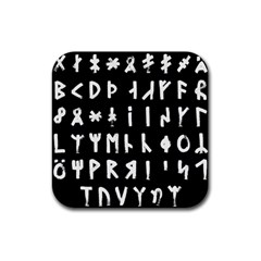 Complete Dalecarlian Rune Set Inverted Rubber Coaster (square)  by WetdryvacsLair