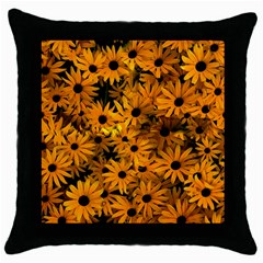 Rudbeckias  Throw Pillow Case (black) by Sobalvarro