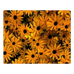 Rudbeckias  Double Sided Flano Blanket (large)  by Sobalvarro