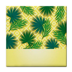 Yellow Tropical Pattern Face Towel by designsbymallika