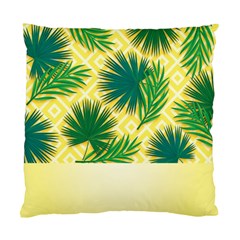 Yellow Tropical Pattern Standard Cushion Case (one Side) by designsbymallika