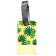 Yellow Tropical Pattern Luggage Tag (two Sides) by designsbymallika