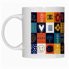 Tribal Love Pattern White Mugs by designsbymallika