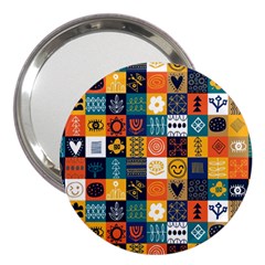 Tribal Love Pattern 3  Handbag Mirrors by designsbymallika