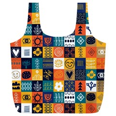 Tribal Love Pattern Full Print Recycle Bag (xl) by designsbymallika