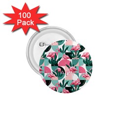 Beautiful Flamingo Pattern 1 75  Buttons (100 Pack)  by designsbymallika