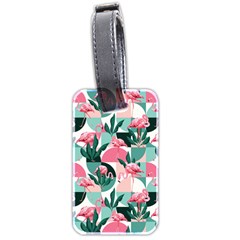 Beautiful Flamingo Pattern Luggage Tag (two Sides) by designsbymallika