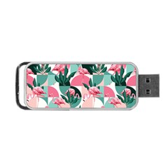 Beautiful Flamingo Pattern Portable Usb Flash (two Sides) by designsbymallika