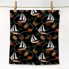 Beautiful Ships Pattern Face Towel by designsbymallika